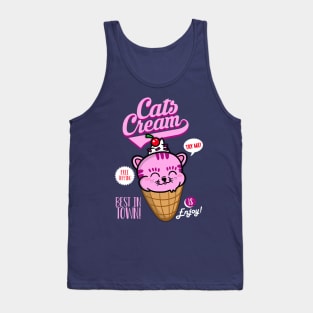 Cats Cream Pink Tank Top